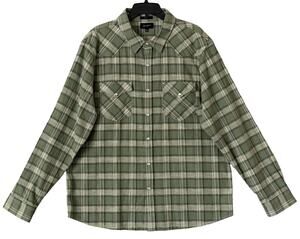 AG Los Angeles Shirt Men's XXL Classic Fit Huston Western Green Plaid NWOT